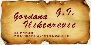 Gordana Iliktarević vizit kartica